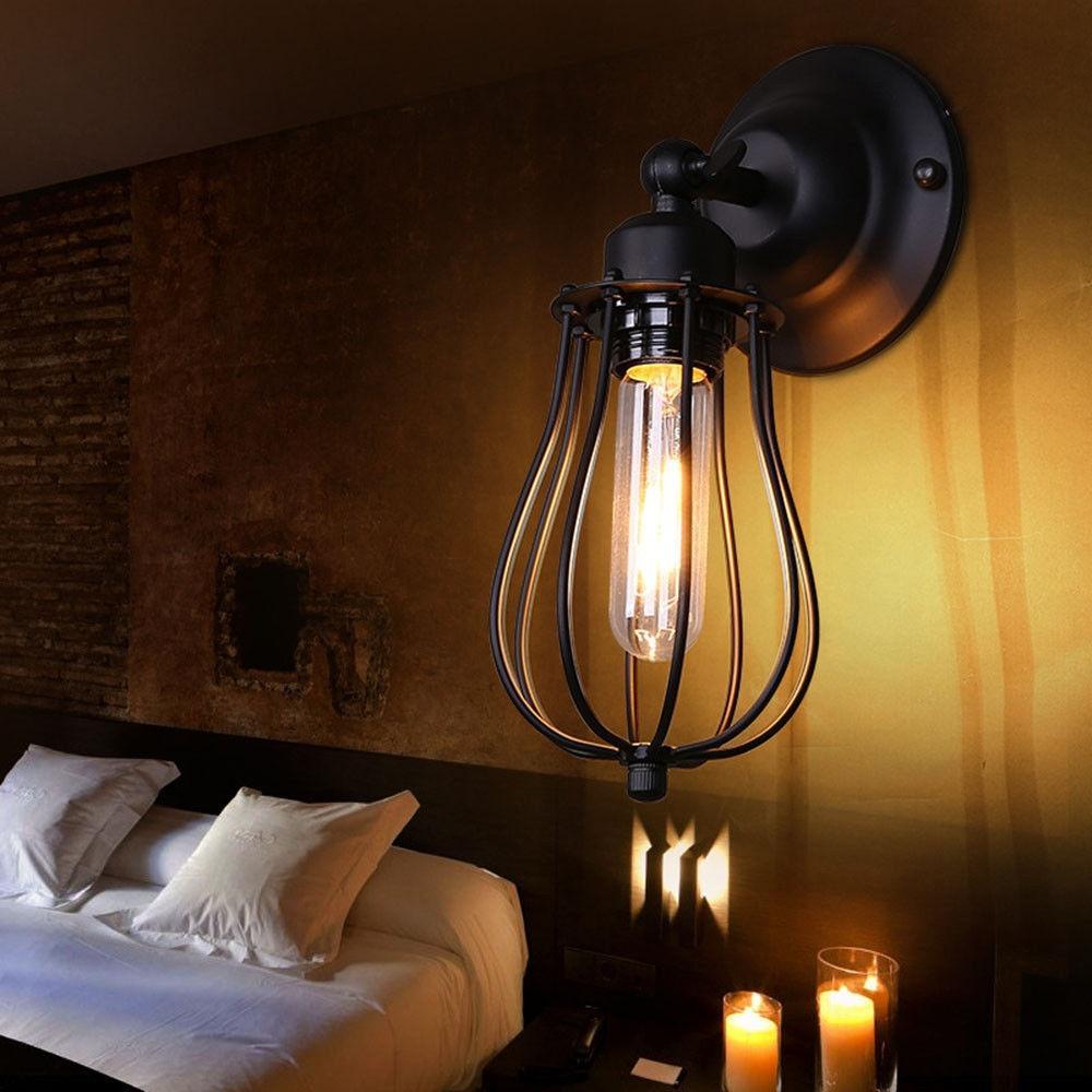 Industriële druppelkooi wandlamp