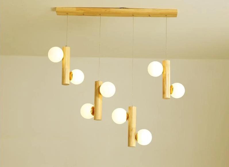 Prescott - Moderne houten bolkroonluchter