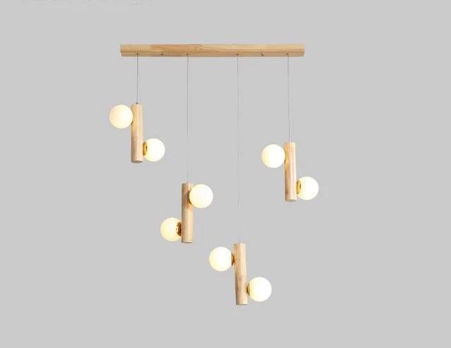 Prescott - Moderne houten bolkroonluchter