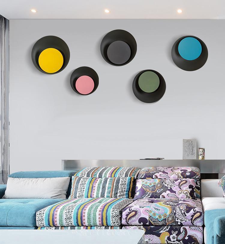 Grais - Moderne Noordse Macaron Maan LED Wandlamp