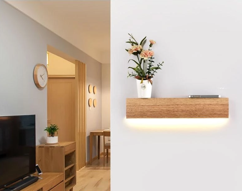 Eliana - Moderne Houten Eiken Plank & Lamp