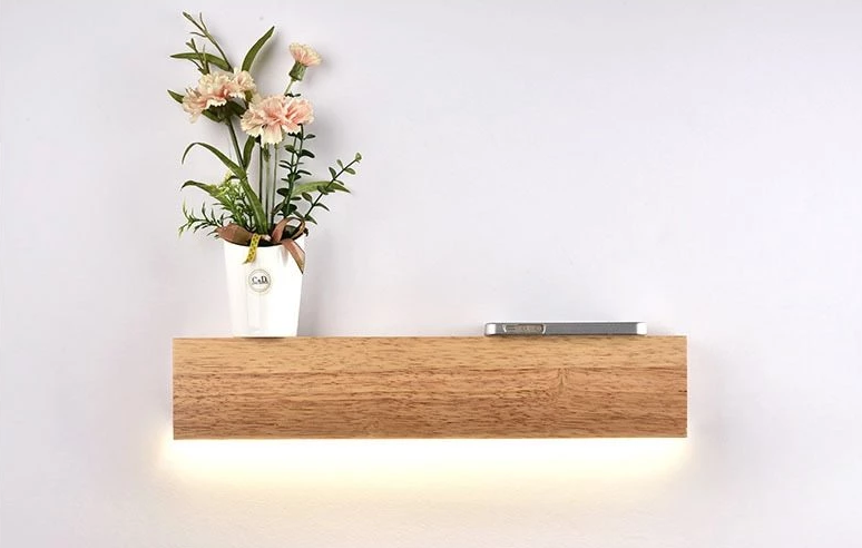 Eliana - Moderne Houten Eiken Plank & Lamp