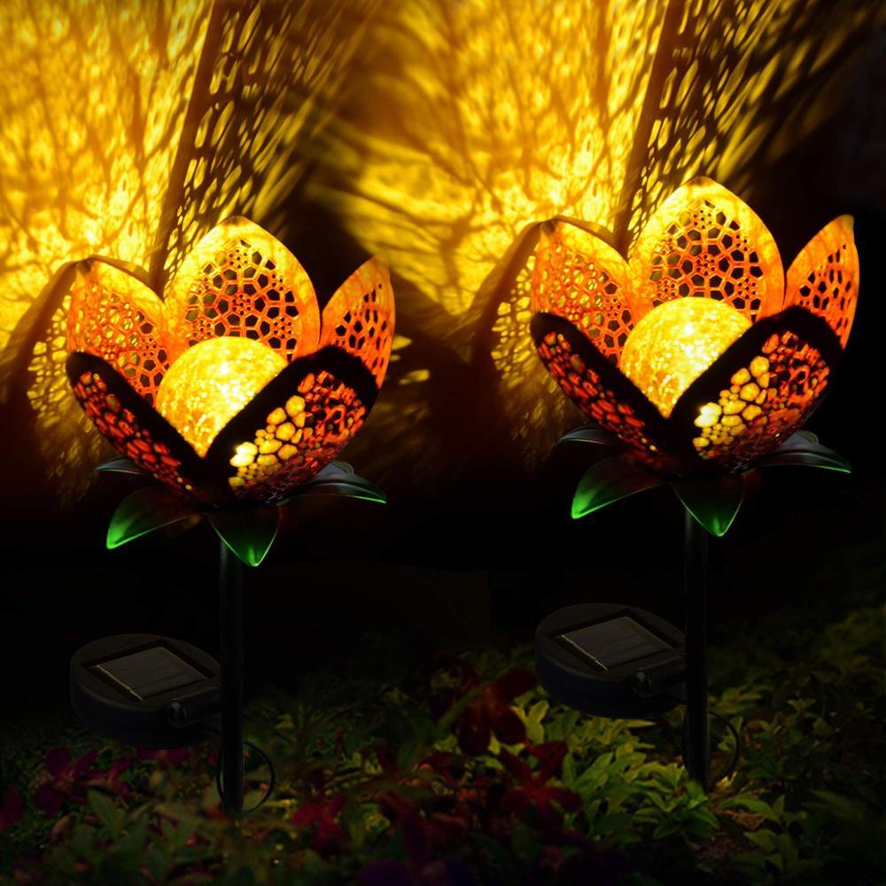 Op Zonne-energie Werkende Bloempot Tuinverlichting