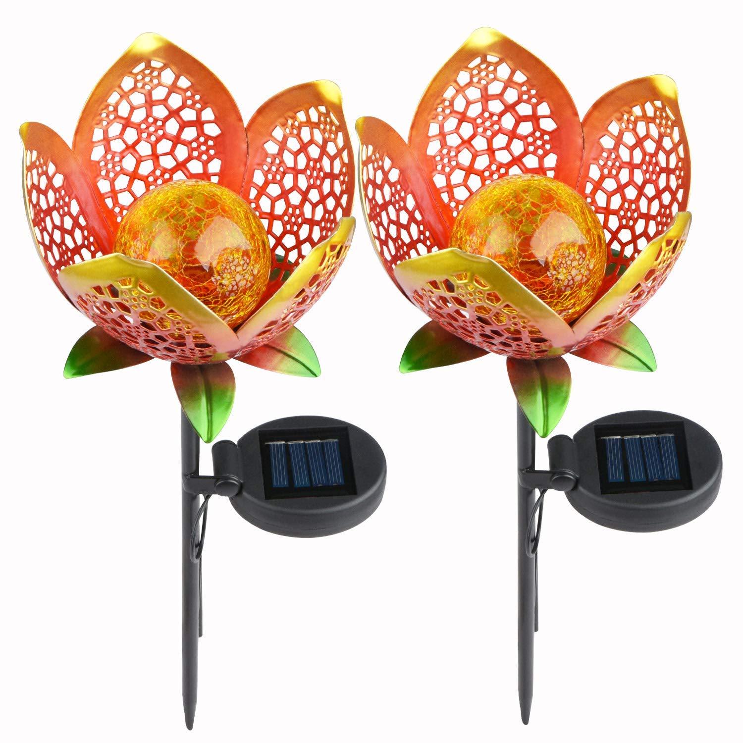 Op Zonne-energie Werkende Bloempot Tuinverlichting