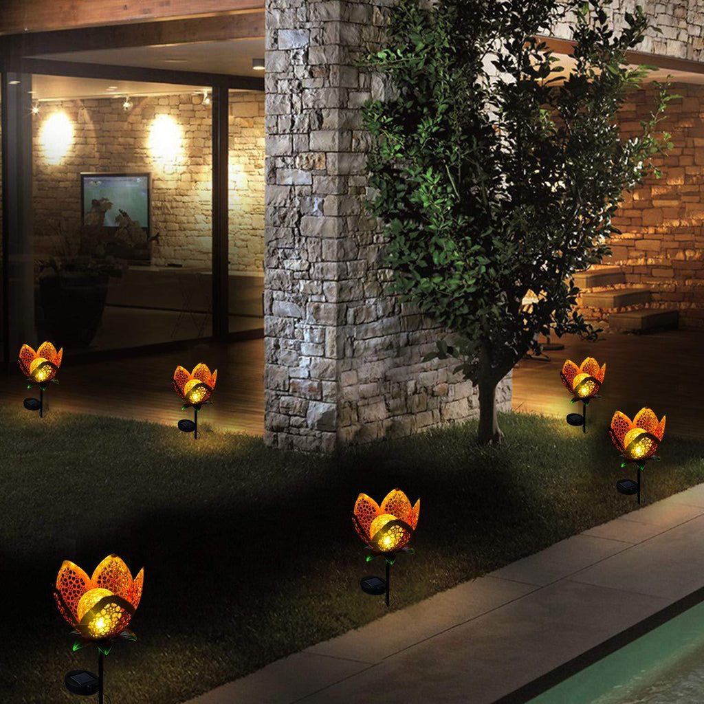 Op Zonne-energie Werkende Bloempot Tuinverlichting