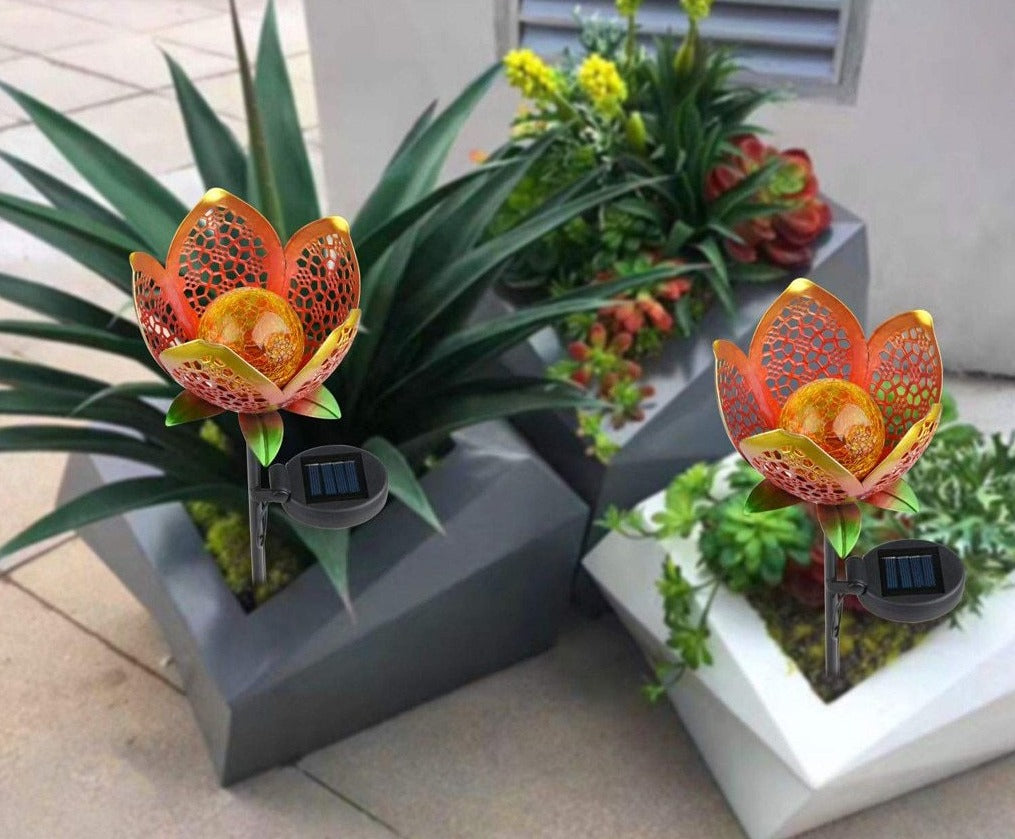 Solar Tuinpad Steeklamp Bloem