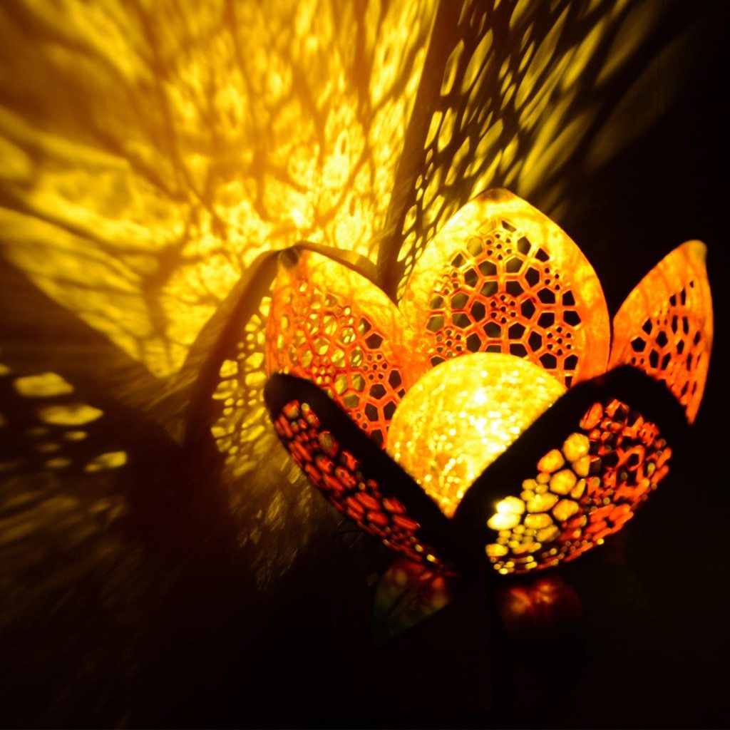 Solar Tuinpad Steeklamp Bloem