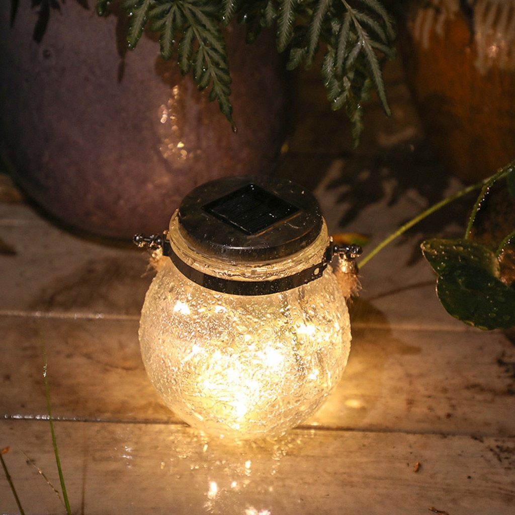 Moderne Ronde Glazen Pot Tuin Hanglamp