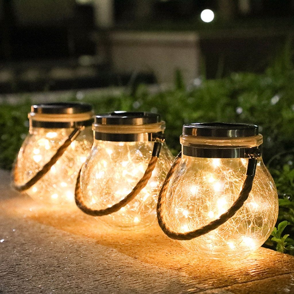 Moderne Ronde Glazen Pot Tuin Hanglamp