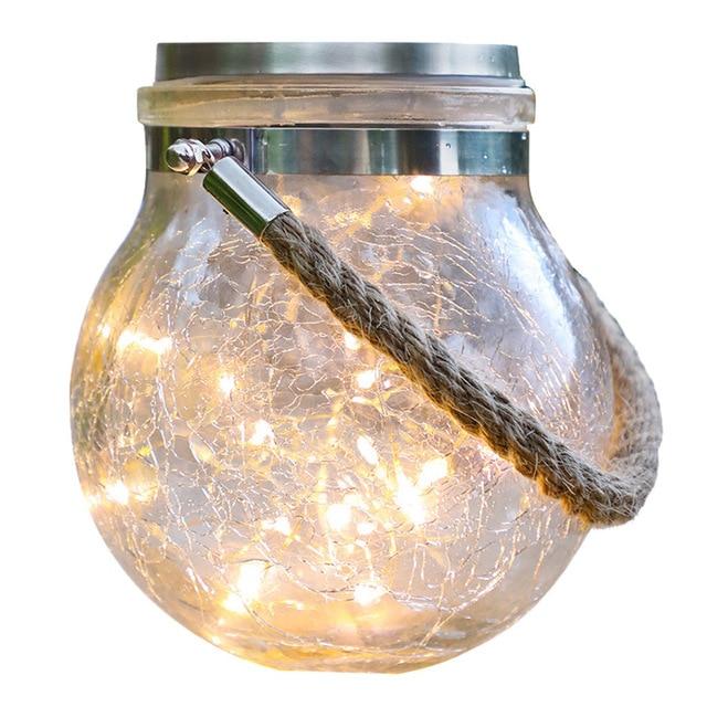 Moderne Ronde Glazen Pot Tuin Hanglamp