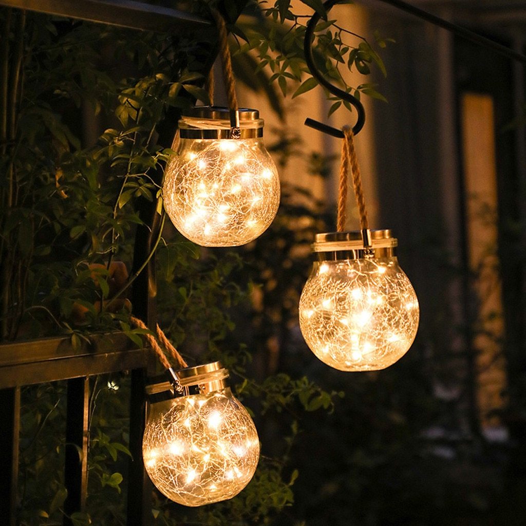 Moderne Ronde Glazen Pot Tuin Hanglamp