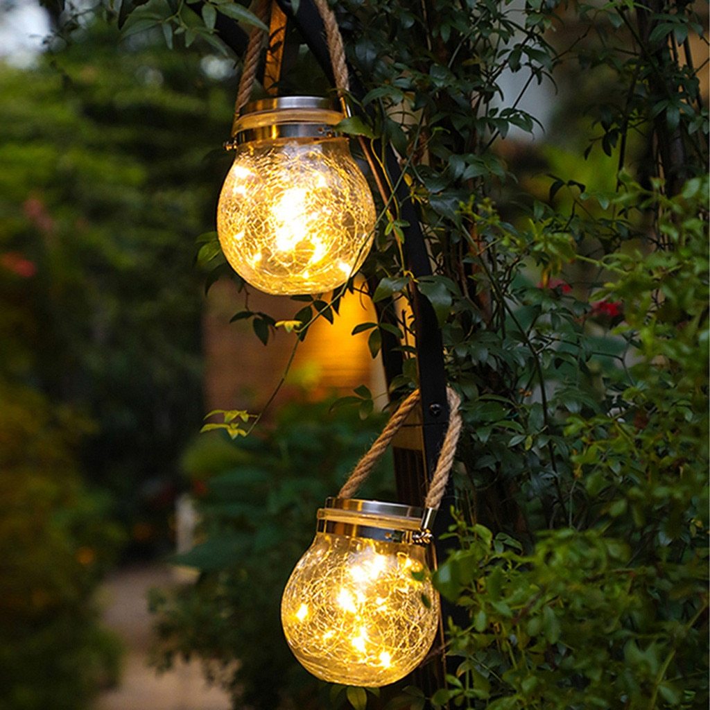 Moderne Ronde Glazen Pot Tuin Hanglamp