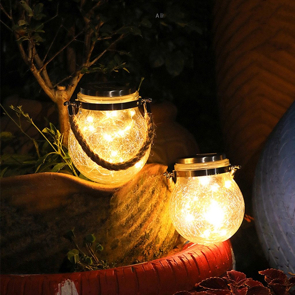 Moderne Ronde Glazen Pot Tuin Hanglamp