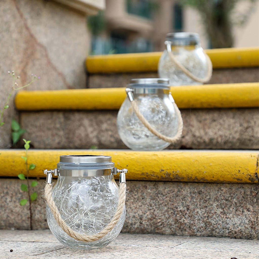 Moderne Ronde Glazen Pot Tuin Hanglamp