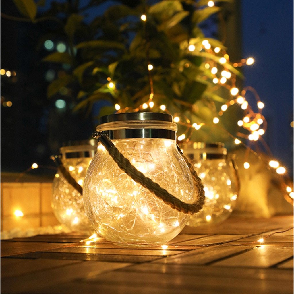 Moderne Ronde Glazen Pot Tuin Hanglamp