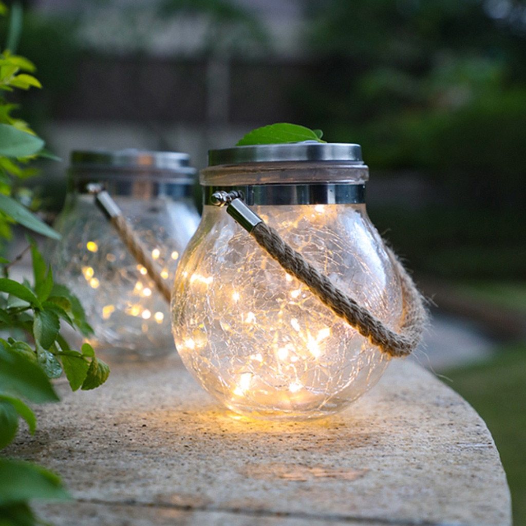 Moderne Ronde Glazen Pot Tuin Hanglamp