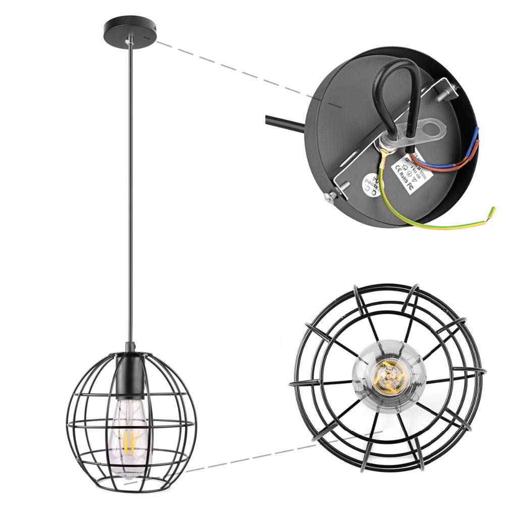 Bolle hangkooilamp voor systeemplafond