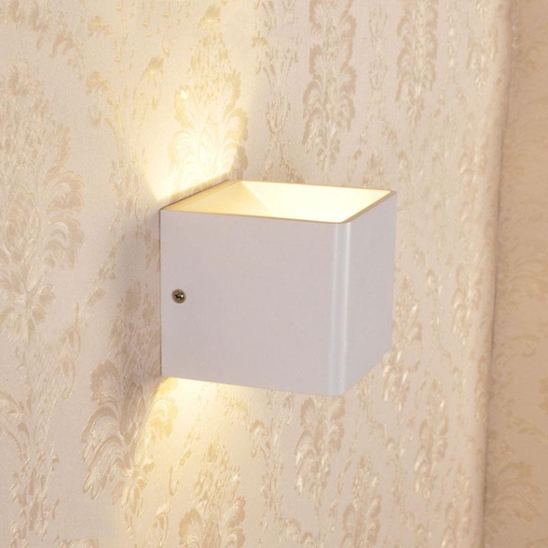 Moderne LED Up Down Kubus Wandlamp