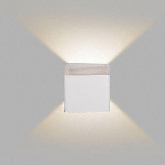 Moderne LED Up Down Kubus Wandlamp