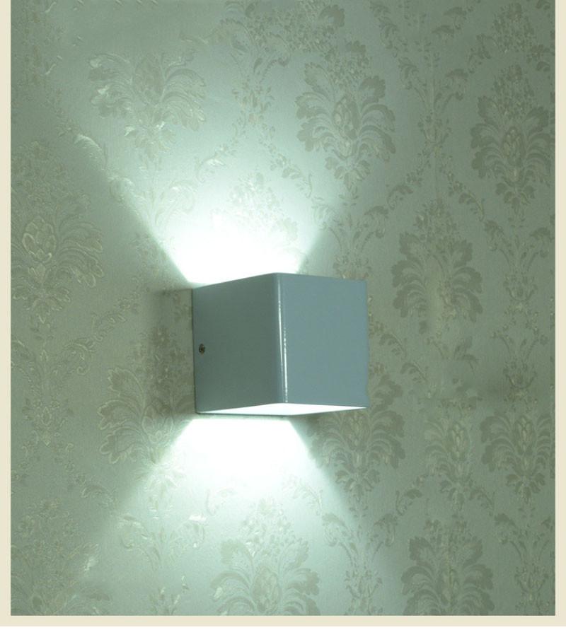 Moderne LED Up Down Kubus Wandlamp