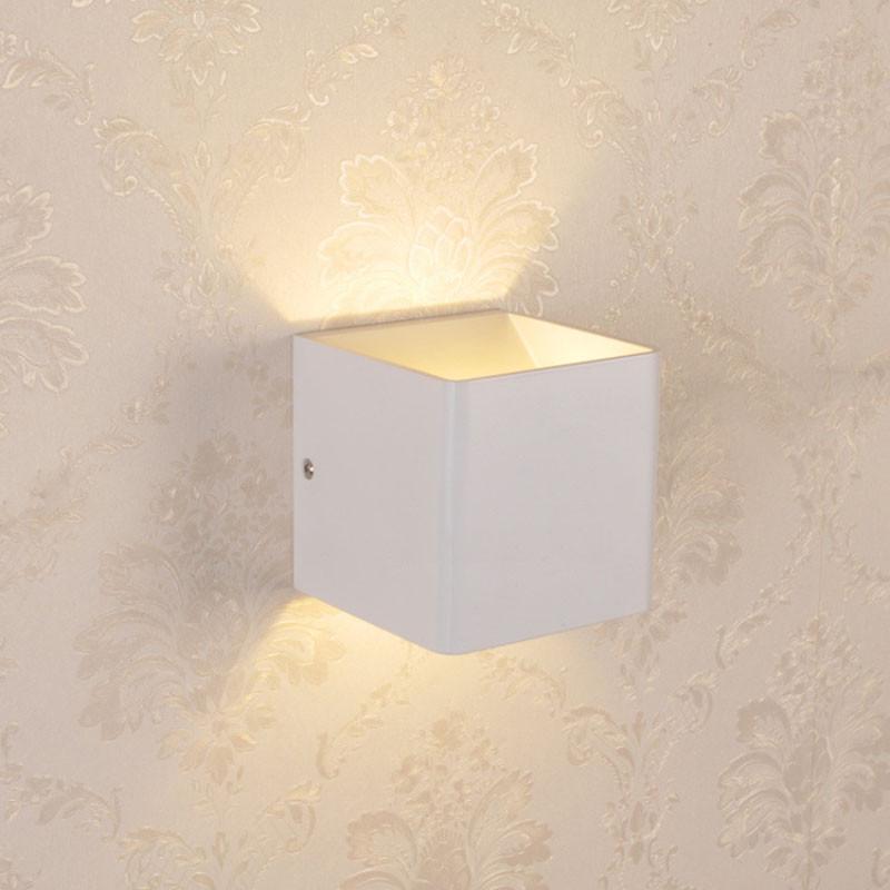 Moderne LED Up Down Kubus Wandlamp