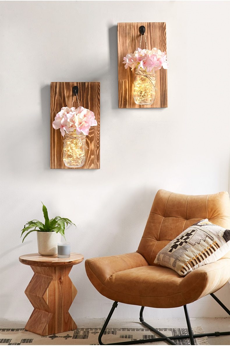 Jinx - Fairy Lights Mason Jar aan de Muur Bevestigd