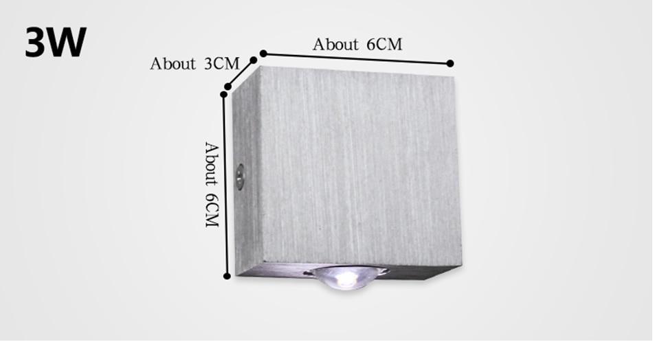 Moderne LED Kubus Box Wandlamp