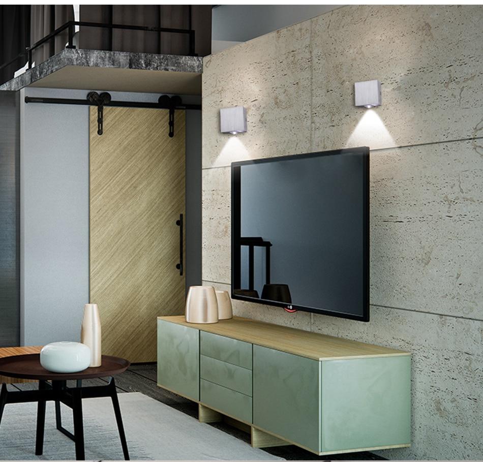 Moderne LED Kubus Box Wandlamp