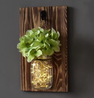 Jinx - Fairy Lights Mason Jar aan de Muur Bevestigd