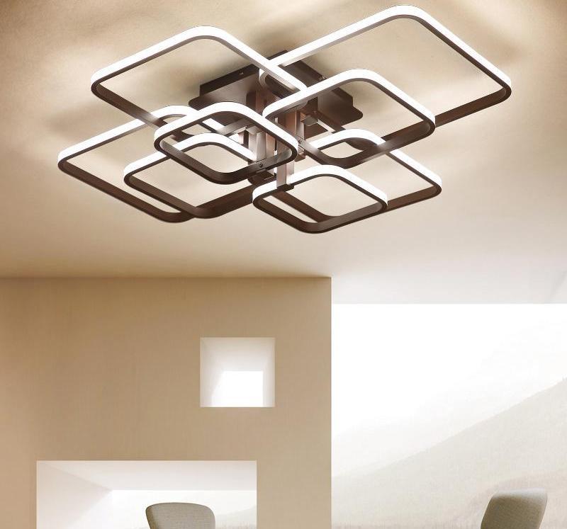 Gelaagde Vierkante Moderne LED Kroonluchter