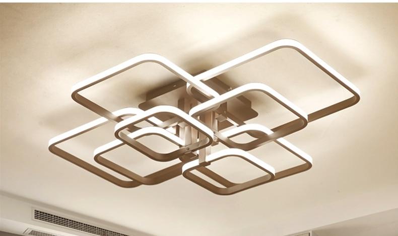 Gelaagde Vierkante Moderne LED Kroonluchter