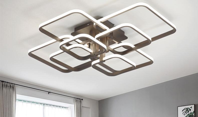 Gelaagde Vierkante Moderne LED Kroonluchter