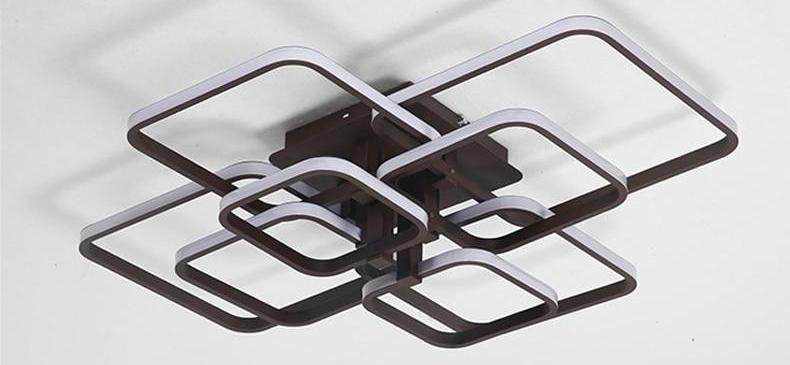 Gelaagde Vierkante Moderne LED Kroonluchter
