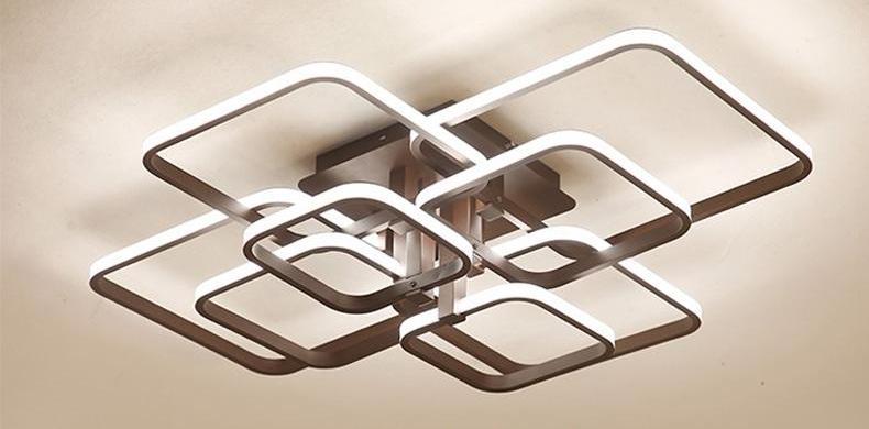 Gelaagde Vierkante Moderne LED Kroonluchter