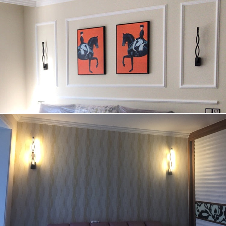 Gedraaide LED-wandlamp