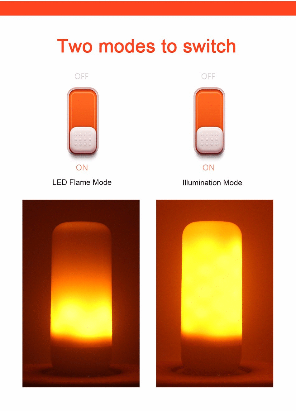 Firelight - Levensechte LED Vlam Lamp