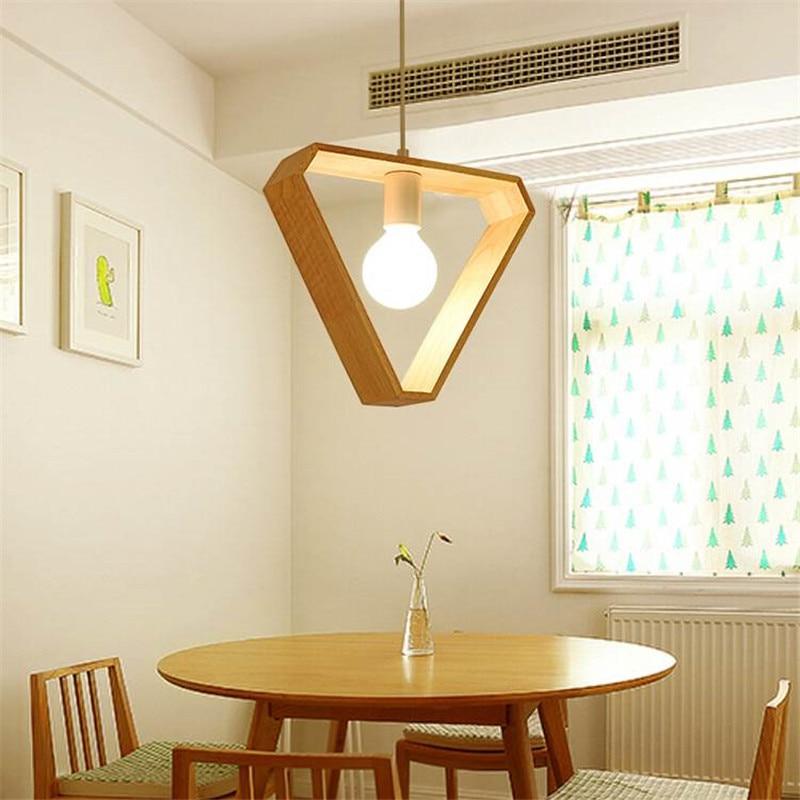 Geometrische hangende houten lampen