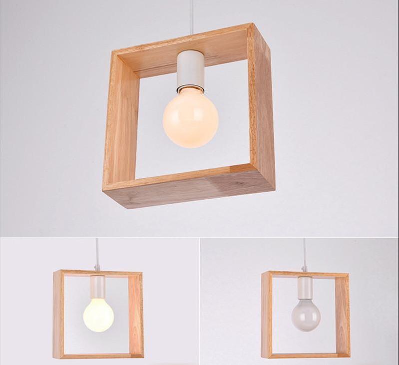 Geometrische hangende houten lampen