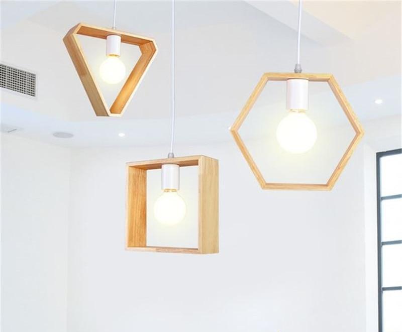 Geometrische hangende houten lampen