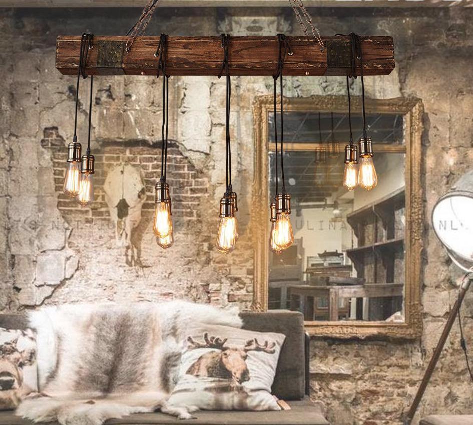 Brio - Antieke Hanglamp van Houten Balk