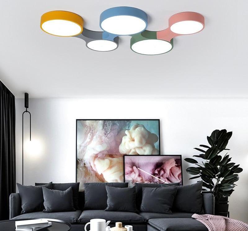 Cogs - Moderne Scandinavische Kleurrijke Plafondlamp