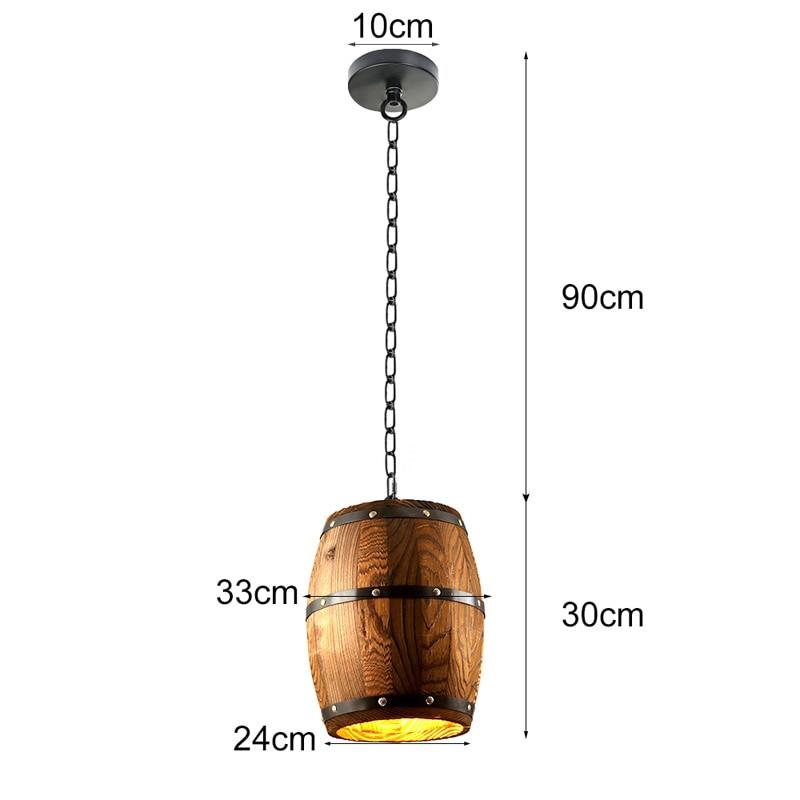 Erato - Hangende Wijnvat Lamp van Hout