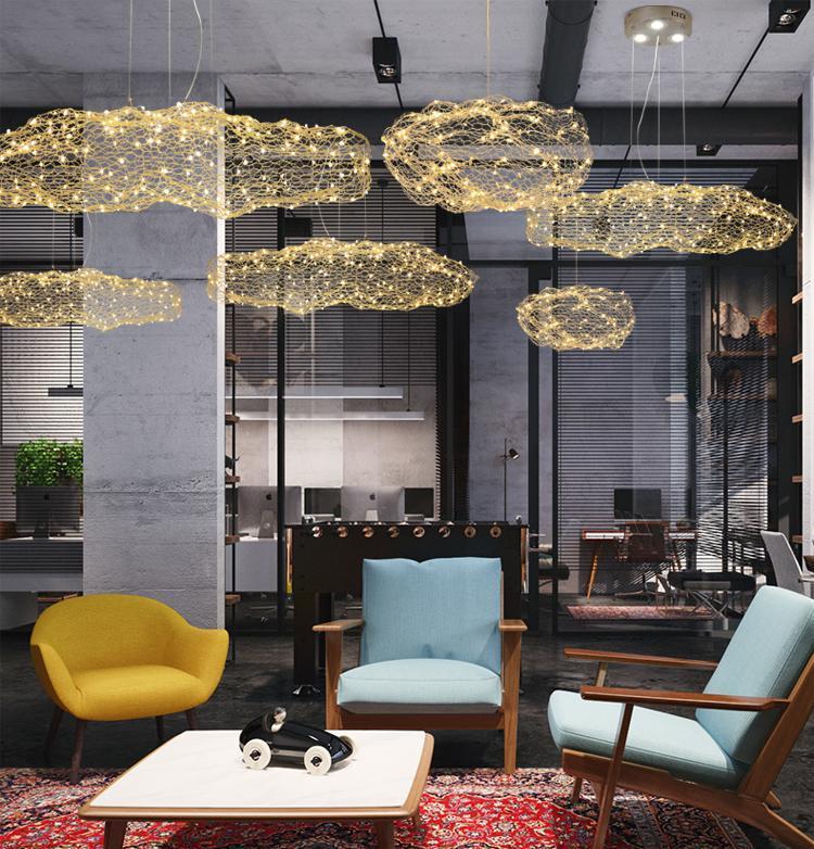 Amica - Moderne Art Deco Sterlicht Gestippelde Wolken Lampen